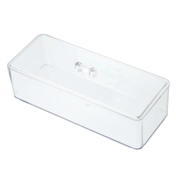 REGALWOVEN Plastic Tea Box, Tea Bag Organizer with Lid Storage Container, Clear