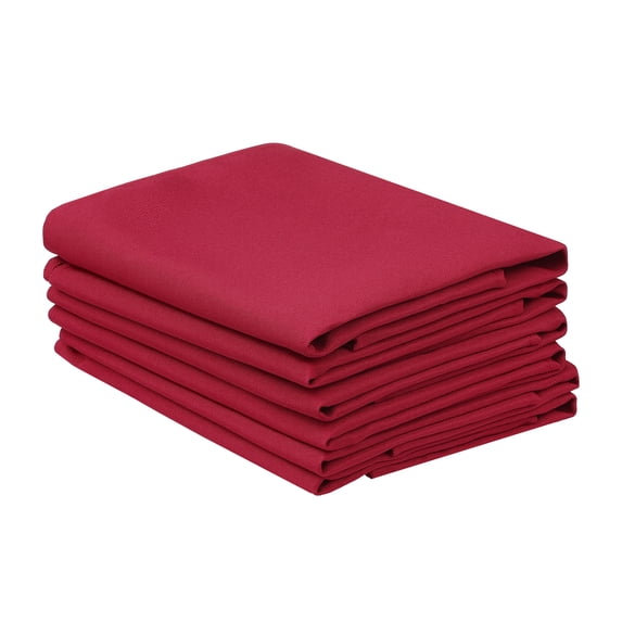 REGALWOVEN Polyester Napkins 6 Pack Cloth Napkins for Wedding Party Restaurant Dinner Parties Red 18*18 in