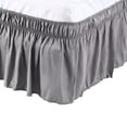 thumbnail image 1 of REGALWOVEN Polyester Wrap Around Dust Ruffle Bed Skirt 15" Drop for Queen Size Bed, Dark Gray, 1 of 8