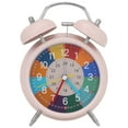 thumbnail image 1 of REGALWOVEN Premium Mechanical Alarm Clock Metal Casing, Nightlight, Silent Operation for Home Decor Pink 4.3"L x 2.2"W x 6.3"H, 1 of 5