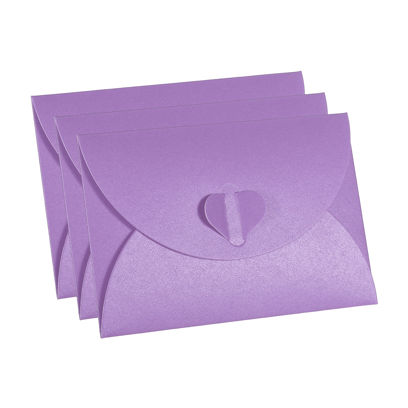 REGALWOVEN Present Card Envelopes, Heart Shaped Clasp Small Cards ...