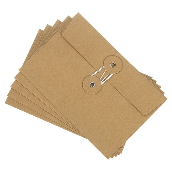 REGALWOVEN Present Card Envelopes with String Tie Closure, 5Pcs for Various Occasions