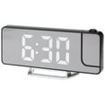 thumbnail image 1 of REGALWOVEN Projection Alarm Clocks with Big Numbers Temperature Display, Dimmable, 12/24H for Deep Sleepers, Easy to Use White 7.5 x 2.8 x 1 inch, 1 of 6