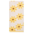 thumbnail image 1 of REGALWOVEN Pure Cotton Daisy Pattern Hand Towel, Ultra Soft, Highly Absorbent, Decorative Floral Design, 1 Pack for Bathroom, Kitchen, Gym, Spa Yellow 29" x 13", 1 of 7