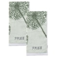 thumbnail image 1 of REGALWOVEN Pure Cotton Decorative Hand Towels with Dandelion Pattern, Ultra Soft Absorbent Quick Dry Bathroom Towels for Home, Spa, 29" x 13" Green 2pk, 1 of 7