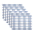 thumbnail image 1 of REGALWOVEN Rectangle Placemats Set of 6 Grid Plastic Placemats for Kitchen Dining Washable Heat Resistant Table Placemats Wipeable Table Mat Blue 17.7x11.8inch, 1 of 6