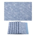 thumbnail image 1 of REGALWOVEN Rectangle Placemats Set of 6 Vinyl Placemats for Table Decor Washable Heat Resistant Table Placemats Wipeable Table Mat Light Blue 17.7x11.8inch, 1 of 6