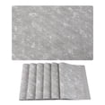 thumbnail image 1 of REGALWOVEN Rectangle Placemats Set of 6 Vinyl Placemats for Table Decor Washable Heat Resistant Table Placemats Wipeable Table Mat Gray 17.7x11.8inch, 1 of 6