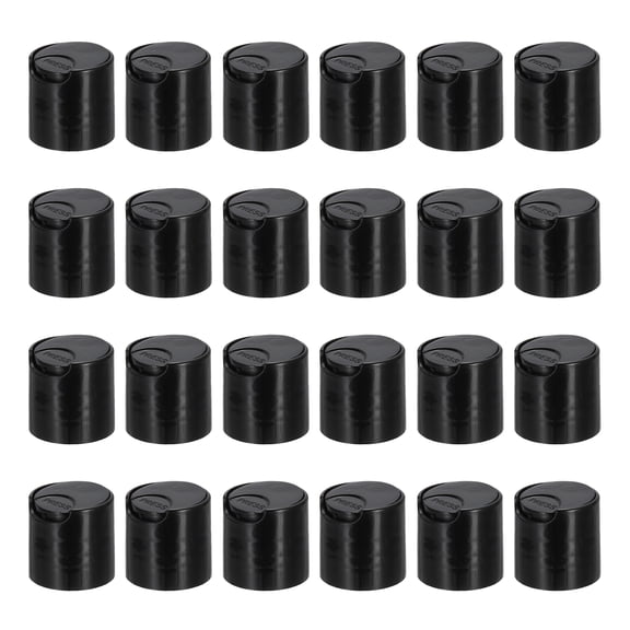 REGALWOVEN Replacement Press Plastic Caps, 24pcs Dispensing Top for Squeeze Bottles Black 1.10 in