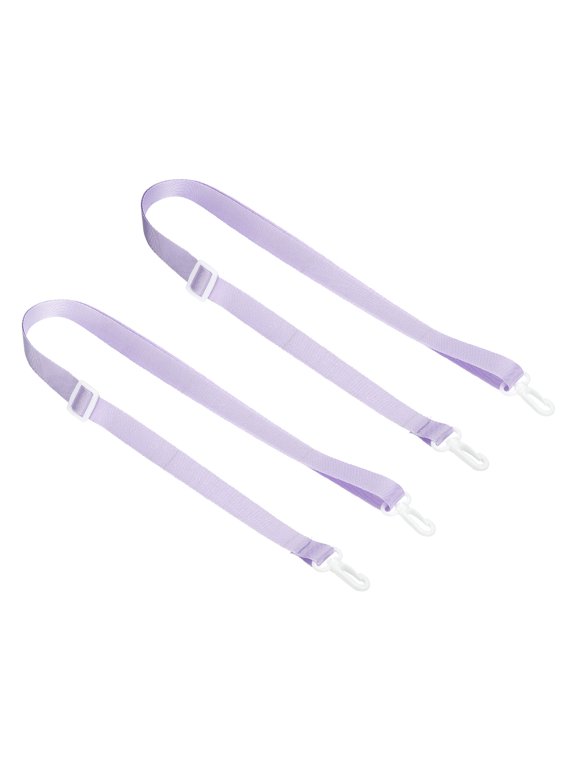 Replacement Shoulder Strap, Adjustable Swivel Clips Hook Buckle Slide Crossbody Bag Belt for Water Bottle Carrier Sling Bag, White Purple