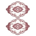 thumbnail image 1 of REGALWOVEN Retro Lace Placemat Oval Embroidered Table Place Mats French Doilies Red, 1 of 7