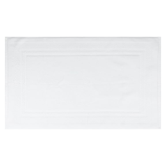 REGALWOVEN Absorbent Foldable Washable Cotton Bath Rugs Quick Dry Floor Carpet Shower Mat Outside Shower Home Spa Bathmat White 18" x 30"
