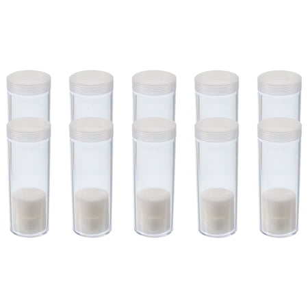 REGALWOVEN Round Coin Tubes, 10 Pack Coin Storage Tubes with Box Fit 32mm Coins