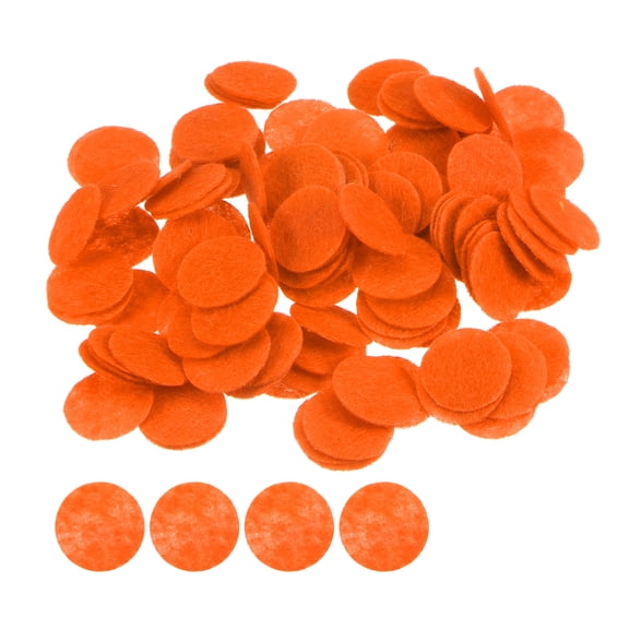 REGALWOVEN Round Felt Circles, Craft Felt Pads Non-Woven Fabric Pad Tool Orange 15mm
