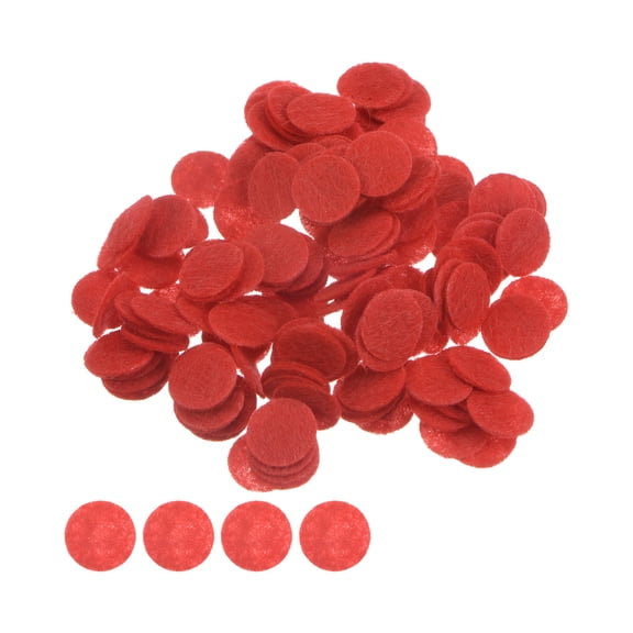 REGALWOVEN Round Felt Circles, Craft Felt Pads Non-Woven Fabric Pad Tool Red 10mm