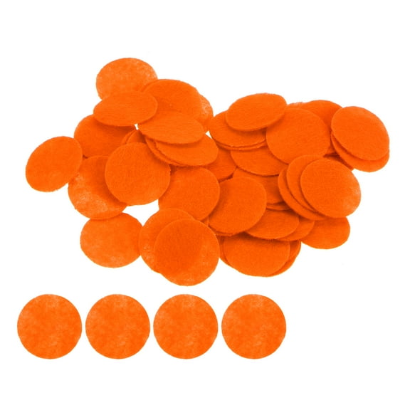 REGALWOVEN Round Felt Circles Pre Cut Felt Craft Pads Non-Woven Mini Felt Fabric Circles Orange 20mm