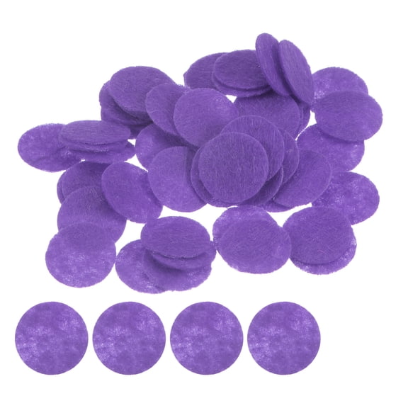 REGALWOVEN Round Felt Circles Pre Cut Felt Craft Pads Non-Woven Mini Felt Fabric Circles Purple 15mm
