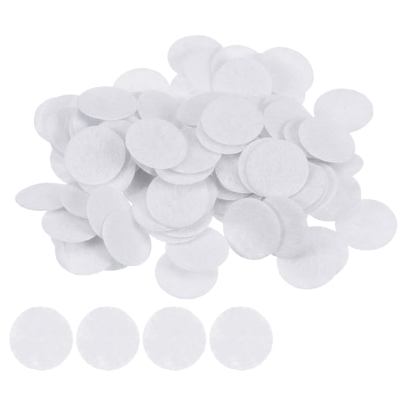 REGALWOVEN Round Felt Circles Pre Cut Felt Craft Pads Non-Woven Mini Felt Fabric Circles White 15mm
