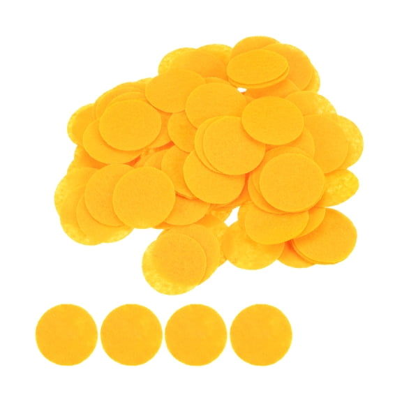 REGALWOVEN Round Felt Circles Pre Cut Felt Craft Pads Non-Woven Mini Felt Fabric Circles Yellow 30mm