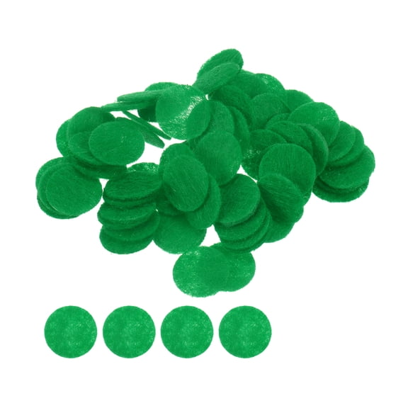REGALWOVEN Round Felt Circles for Crafts, Non-Woven Fabric Pads for DIY Projects Green 10mm