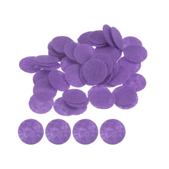 REGALWOVEN Round Felt Circles for Crafts, Non-Woven Fabric Pads for DIY Projects Purple 15mm