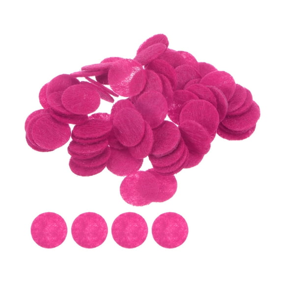 REGALWOVEN Round Felt Circles for Crafts, Non-Woven Fabric Pads for DIY Projects Rose Red 10mm