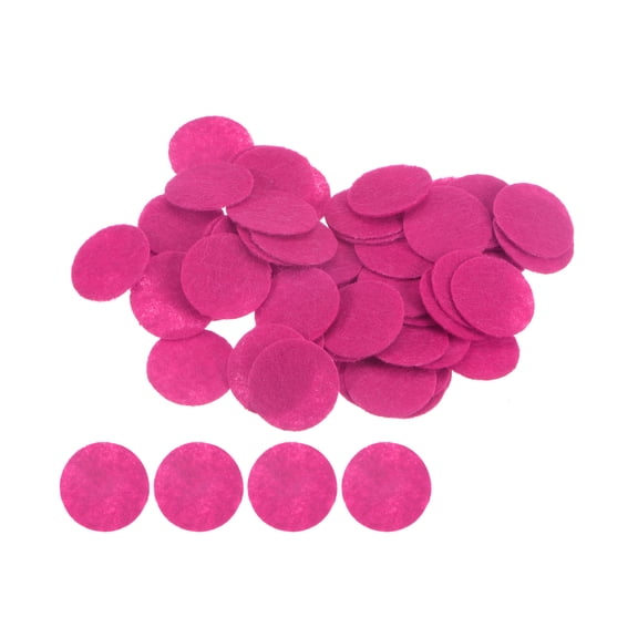 REGALWOVEN Round Felt Circles for Crafts, Non-Woven Fabric Pads for DIY Projects Rose Red 20mm