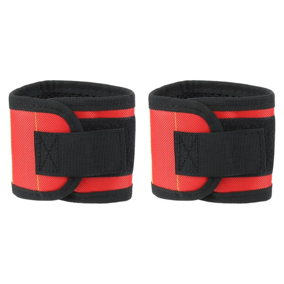 REGALWOVEN Rows Magnetic Wristband, Magnetic Wrist Band Tool Belt Holder Red 2