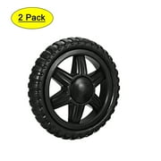 REGALWOVEN Shopping Garden Cart Wheels Travelling Trolley Caster Replacement 5 Dia Rubber Foaming Black 2Pcs