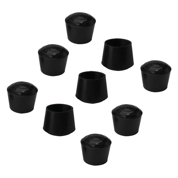 REGALWOVEN Rubber Leg Cap End Tip Furniture Feet Protector 25mm 1" Inner Dia 10Pcs