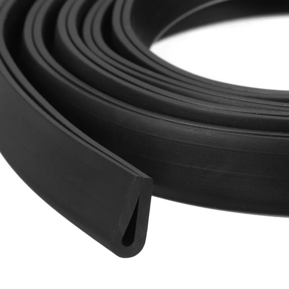 REGALWOVEN Rubber U Channel Trim, Guard Seal Strip Edge Protector Flat Type 13/64"x 7/16"x 3.3ft