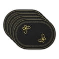 thumbnail image 1 of REGALWOVEN Rustic Oval Placemats Set of 4 Cotton Linen Placemats for Dining Table Decor Washable Kitchen Table Mat Wipe Clean Black 17.7x12.6inch, 1 of 6