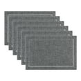 thumbnail image 1 of REGALWOVEN Rustic Placemats Set of 6 Polyester Placemats for Dining Table Decor Indoor Outdoor Washable Kitchen Table Mat Wipe Clean Dark Gray 18*12in, 1 of 6