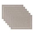 thumbnail image 1 of REGALWOVEN Rustic Placemats Set of 6 Polyester Placemats for Dining Table Decor Indoor Outdoor Washable Kitchen Table Mat Wipe Clean Beige 18*12in, 1 of 6