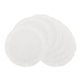thumbnail image 1 of REGALWOVEN Rustic Placemats Set of 6 Woven Round Placemats with Tassels for Dining Table Decor Washable Kitchen Table Mat Wipe Clean White 15x15inch, 1 of 6