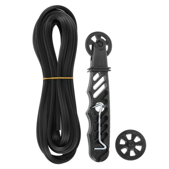 REGALWOVEN Screen Repair Kit, TPE Window Screen Retainer Spline with Roller & Removal Hook for Door Window Screen Black 0.22" x 32.81ft