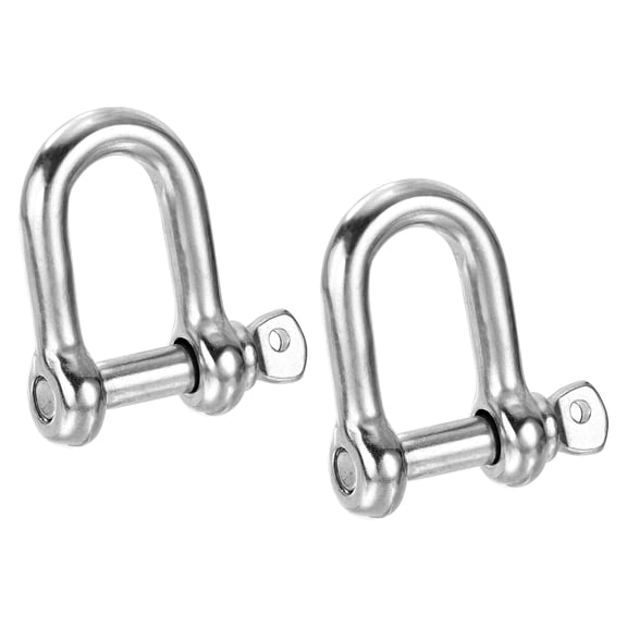 REGALWOVEN Screw Pin Shackle M5 3/16" 220lbs, 8 Pack 304 Stainless Steel D Ring M6 1/4" 2