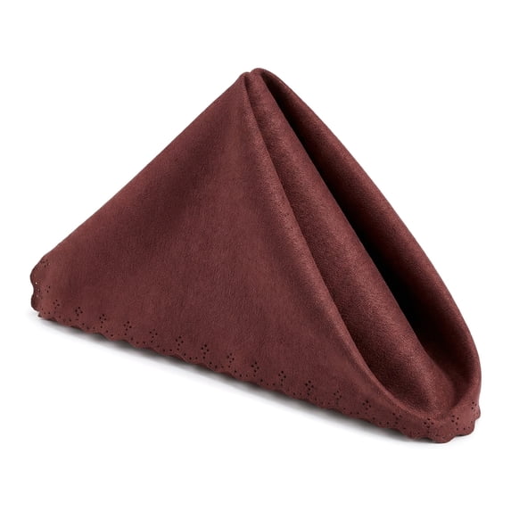 REGALWOVEN Set of 12 Cloth Napkins, Satin Washable and Reusable Table Dinner Napkins for Restaurant, Weddings, Event and Parties Brown 17x17inch
