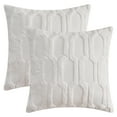 thumbnail image 1 of REGALWOVEN Set of 2 Solid Color Plush Throw Pillow Covers Soft Cozy Cushion Covers for Sofa Home Decor White 18" x 18", 1 of 6