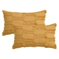 thumbnail image 1 of REGALWOVEN Set of 2 Solid Color Plush Throw Pillow Covers Soft Cozy Cushion Covers for Sofa Home Decor Yellow 12" x 20", 1 of 6