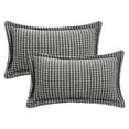 thumbnail image 1 of REGALWOVEN Set of 2 Throw Pillow Covers Houndstooth Decorative Cushion Cover Black 20" x 12", 1 of 6