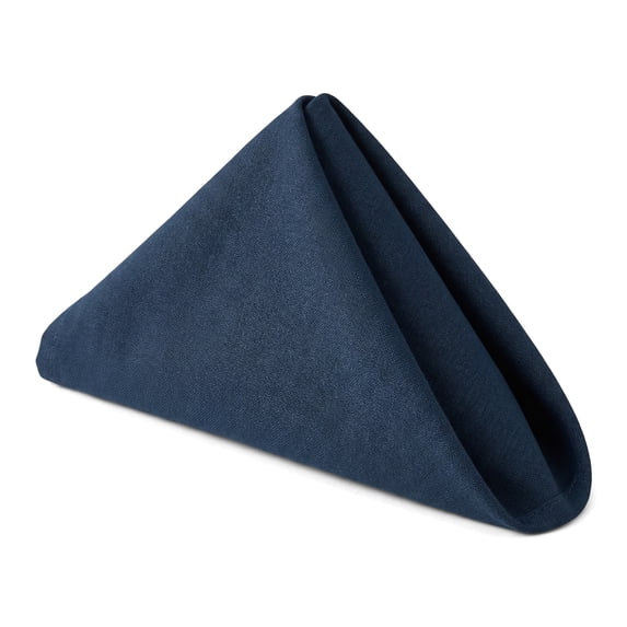 REGALWOVEN Set of 6 Cloth Napkins, Polyester Washable and Reusable Table Dinner Napkins for Home, Restaurant, Weddings and Event Navy Blue 16x16inch