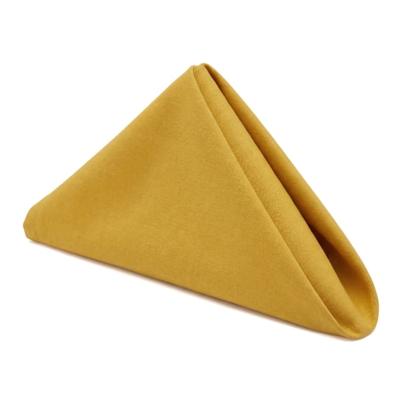 REGALWOVEN Set of 6 Cloth Napkins, Polyester Washable and Reusable Table Dinner Napkins for Home, Restaurant, Weddings and Event Yellow 16x16inch