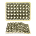 thumbnail image 1 of REGALWOVEN Set of 6 Leather Placemats for Kitchen Dining Table Decor and Protection Yellow 15.7*11.8inch, 1 of 6