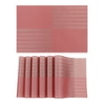 thumbnail image 1 of REGALWOVEN Set of 6 Placemats for Kitchen Dining Table Decor Heat Heat-resistant Table Placemats Wipeable Table Mat Red 18*12in, 1 of 7