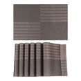 thumbnail image 1 of REGALWOVEN Set of 6 Placemats for Kitchen Dining Table Decor Heat Heat-resistant Table Placemats Wipeable Table Mat Sand Black 18*12in, 1 of 7