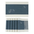 thumbnail image 1 of REGALWOVEN Set of 6 Placemats for Kitchen Dining Table Decor Washable Heat Resistant Table Placemats Wipeable Table Mat Navy 18*12in, 1 of 7