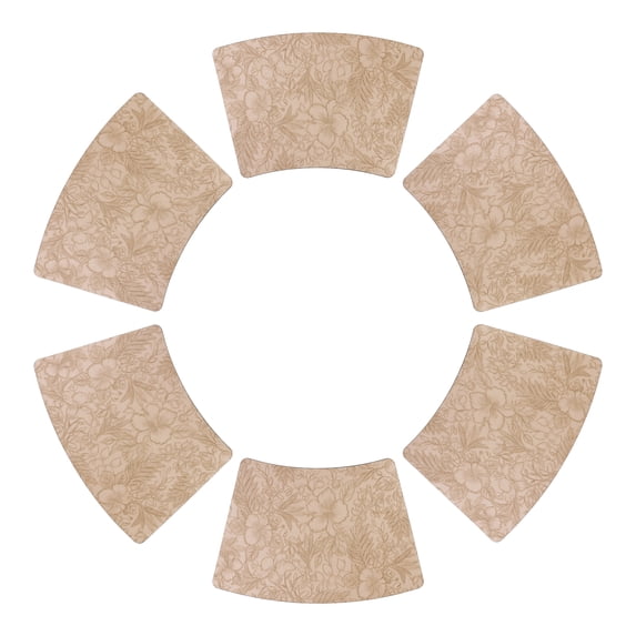 REGALWOVEN Set of 6 Place Mat, Faux Leather Placemats for Kitchen Dining Table Decor, Washable Table Placemats Wipeable Table Mat Apricot 19*12in
