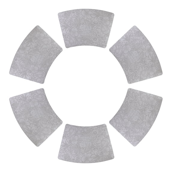 REGALWOVEN Set of 6 Place Mat, Faux Leather Placemats for Kitchen Dining Table Decor, Washable Table Placemats Wipeable Table Mat Gray 19*12in