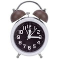 thumbnail image 1 of REGALWOVEN Silent Mechanical Alarm Clock Non-Tick Movement, Classic Dial, Compact Size for Bedroom, Dormitory Brown 3.3"L x 2.2"W x 5.1"H, 1 of 5